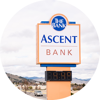 working with customer at ascent bank